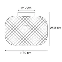 QAZQA Moderne Zwarte Plafondlamp - Bliss Mesh -Huishoudelijke Voorwerpen Winkel 1000046730 0102