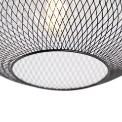 QAZQA Moderne Zwarte Plafondlamp - Bliss Mesh -Huishoudelijke Voorwerpen Winkel 1000046730 0103
