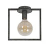 Plafondlamp Industrieel 1L Winster - 12x26x26 Cm - Metaal - Grijs