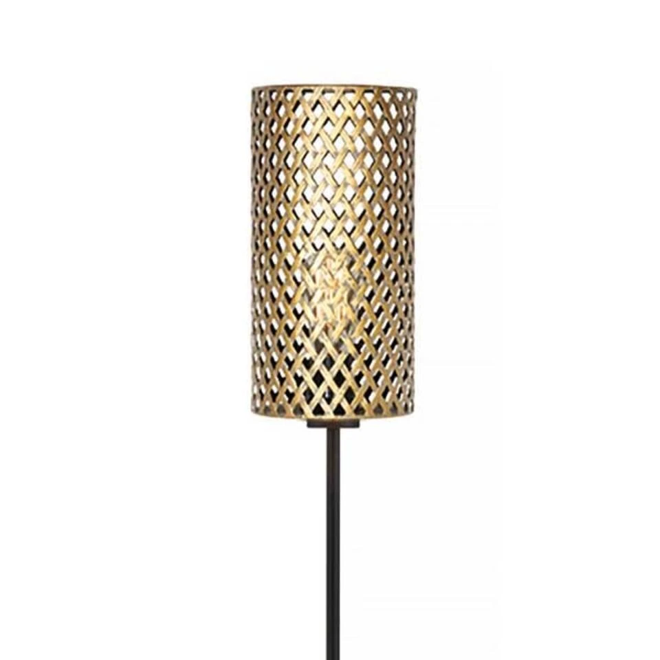 Freelight Vloerlamp Cestino - 1 Lichts - 22 X165 Cm - Zwart - Goud 2 Freelight Vloerlamp Cestino - 1 Lichts - 22 X165 Cm - Zwart - Goud - Afbeelding 2
