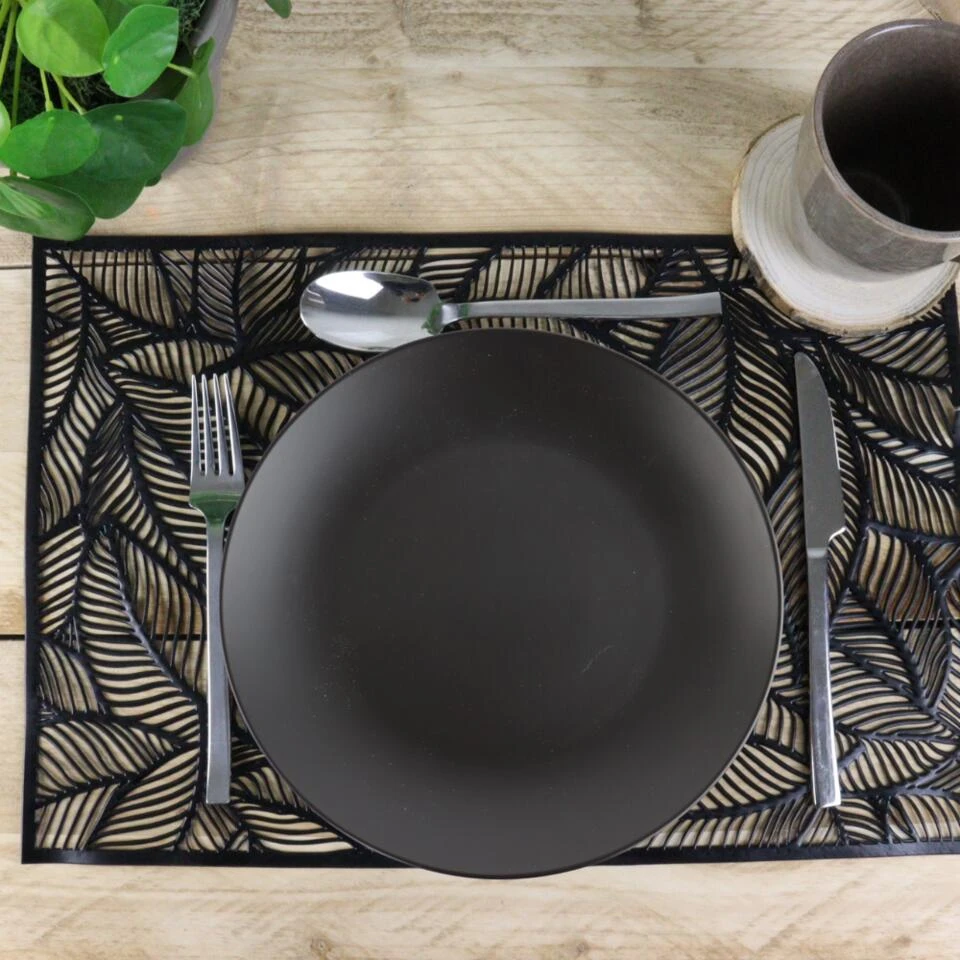 Orange85 Bordenset Dinerbord Borden Plat Set Van 6 Mat Zwart Diameter 27cm 2 Orange85 Bordenset Dinerbord Borden Plat Set Van 6 Mat Zwart Diameter 27cm - Afbeelding 2