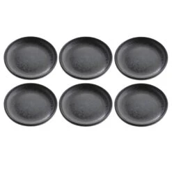 Orange85 Dinerbord Zwart 2 Stuks Aardewerk 26cm