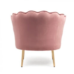 Giga Meubel - Fauteuil Velvet Roze - Gouden Poten - Jada -Huishoudelijke Voorwerpen Winkel 1000050204 0102