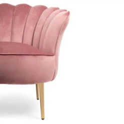 Giga Meubel - Fauteuil Velvet Roze - Gouden Poten - Jada -Huishoudelijke Voorwerpen Winkel 1000050204 0103