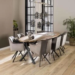 Eetkamerstoel Suze Velvet Antraciet - Stof - Grijs 6 Eetkamerstoel Suze Velvet Antraciet - Stof - Grijs -Huishoudelijke Voorwerpen Winkel 1000051898 0102