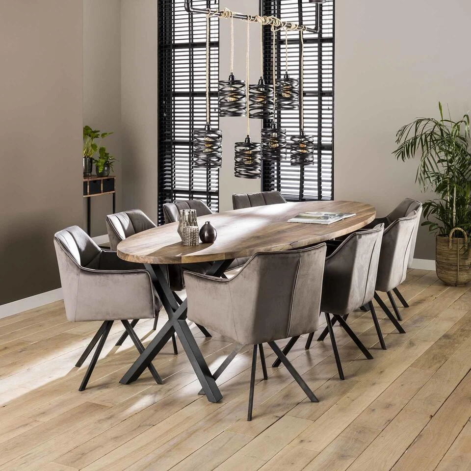 Eetkamerstoel Suze Velvet Antraciet - Stof - Grijs 3 Eetkamerstoel Suze Velvet Antraciet - Stof - Grijs - Afbeelding 3