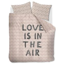 Ariadne At Home Dekbedovertrek Love Is Black/White-1-persoons (140 X 200/220 Cm)