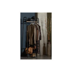 WOOOD Jovi Kledingrek - Metaal - Zwart - 167x70x41 -Huishoudelijke Voorwerpen Winkel 1000052326 0102