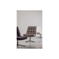 WOOOD Dirkje Draaifauteuil - Leerlook - Zwart - 101x70x85 6 WOOOD Dirkje Draaifauteuil - Leerlook - Zwart - 101x70x85 -Huishoudelijke Voorwerpen Winkel 1000052486 0102