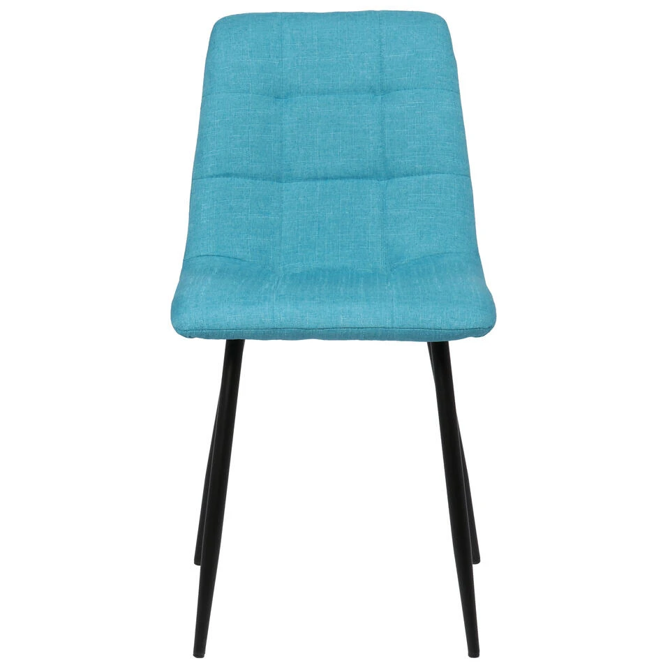 CLP Eetkamerstoel Tilde Stof Turquoise 2 CLP Eetkamerstoel Tilde Stof Turquoise - Afbeelding 2