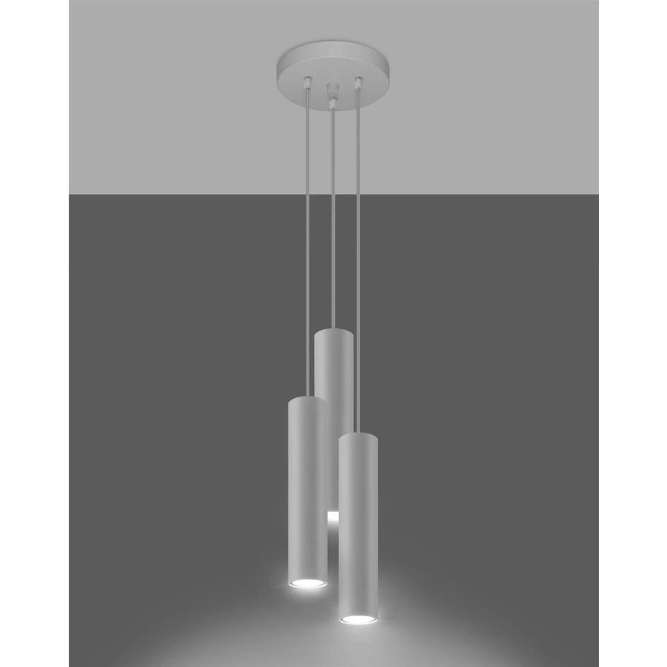 Sollux Hanglamp Lagos - 3 Lichts - 20 X110 Cm - Wit 2 Sollux Hanglamp Lagos - 3 Lichts - 20 X110 Cm - Wit - Afbeelding 2