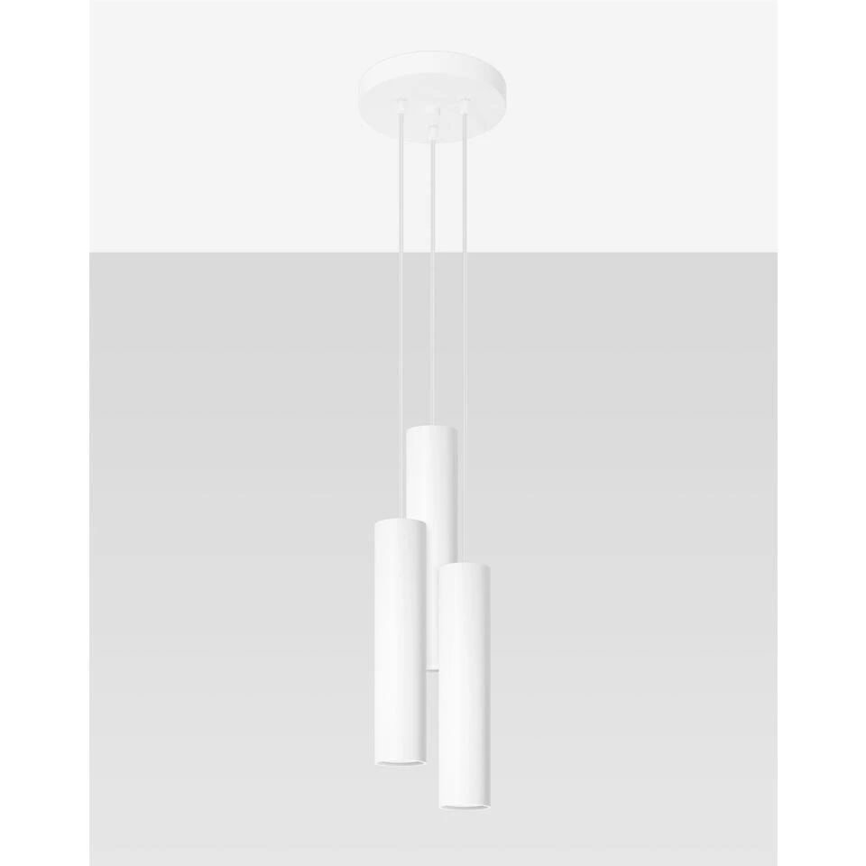 Sollux Hanglamp Lagos - 3 Lichts - 20 X110 Cm - Wit 3 Sollux Hanglamp Lagos - 3 Lichts - 20 X110 Cm - Wit - Afbeelding 3