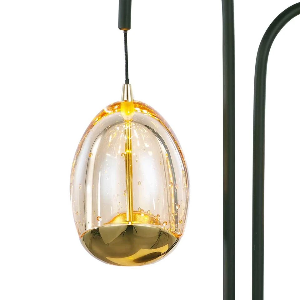 Highlight Tafellamp Golden - 2 Lichts - 14 X48 Cm - Amber Zwart 2 Highlight Tafellamp Golden - 2 Lichts - 14 X48 Cm - Amber Zwart - Afbeelding 2