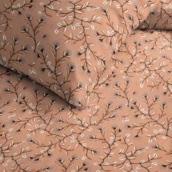 Cinderella Merel - Dekbedovertrek - Katoen - 200x200/220 Cm - Terra Rose -Huishoudelijke Voorwerpen Winkel 1000055088 0102