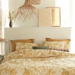 Ariadne At Home Dekbedovertrek Botanical Okergeel-Lits-jumeaux (240 X 200/220... -Huishoudelijke Voorwerpen Winkel 1000057356 0102