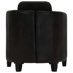 VidaXL Fauteuil Echt Leer Zwart 7 VidaXL Fauteuil Echt Leer Zwart -Huishoudelijke Voorwerpen Winkel 1000059161 0103