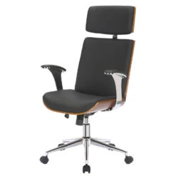 Clp Bureaustoel Lester Kunstleder Zwart -Huishoudelijke Voorwerpen Winkel 1000059668 0103