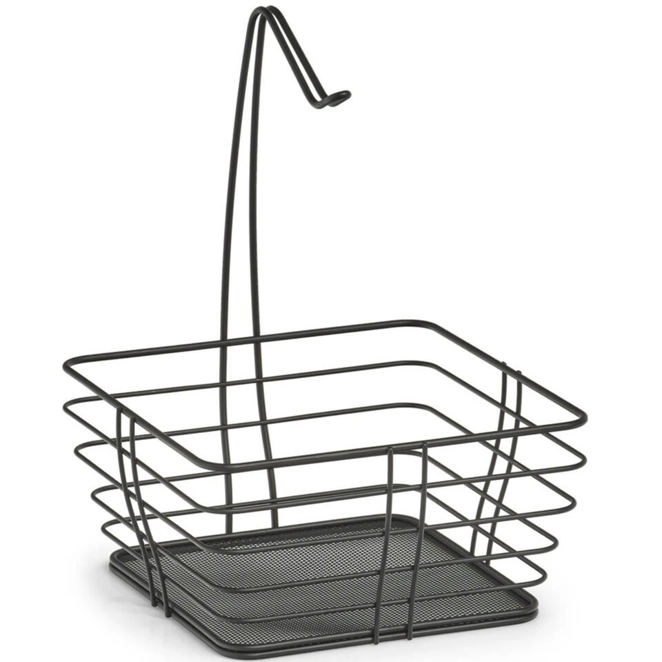 Zwarte Vierkante Fruitschaal Met Banaan Hanger 26 Cm 2 Zwarte Vierkante Fruitschaal Met Banaan Hanger 26 Cm - Afbeelding 2