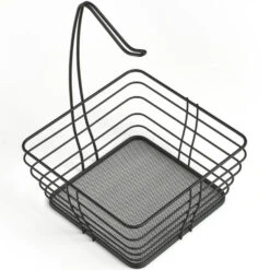 Zwarte Vierkante Fruitschaal Met Banaan Hanger 26 Cm 5 Zwarte Vierkante Fruitschaal Met Banaan Hanger 26 Cm -Huishoudelijke Voorwerpen Winkel 1000059867 0102