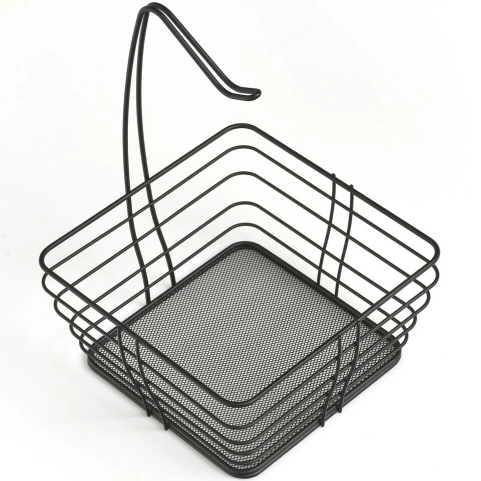 Zwarte Vierkante Fruitschaal Met Banaan Hanger 26 Cm 3 Zwarte Vierkante Fruitschaal Met Banaan Hanger 26 Cm - Afbeelding 3