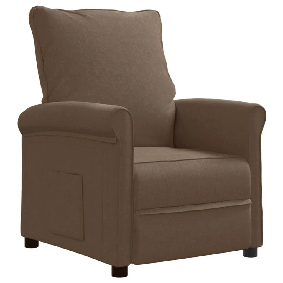 VidaXL Recliner Stof Bruin 1 VidaXL Recliner Stof Bruin