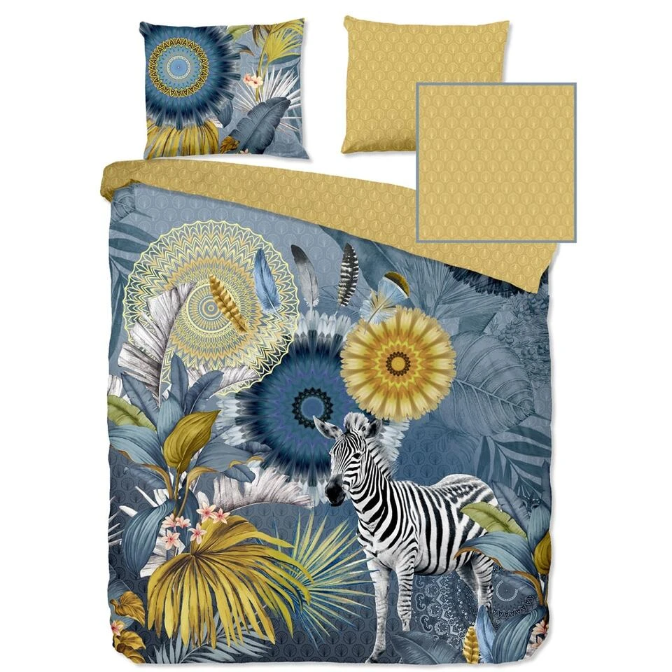 HIP Dekbedovertrek "Laska" - Blauw - (240x220 Cm) 1 HIP Dekbedovertrek "Laska" - Blauw - (240x220 Cm)