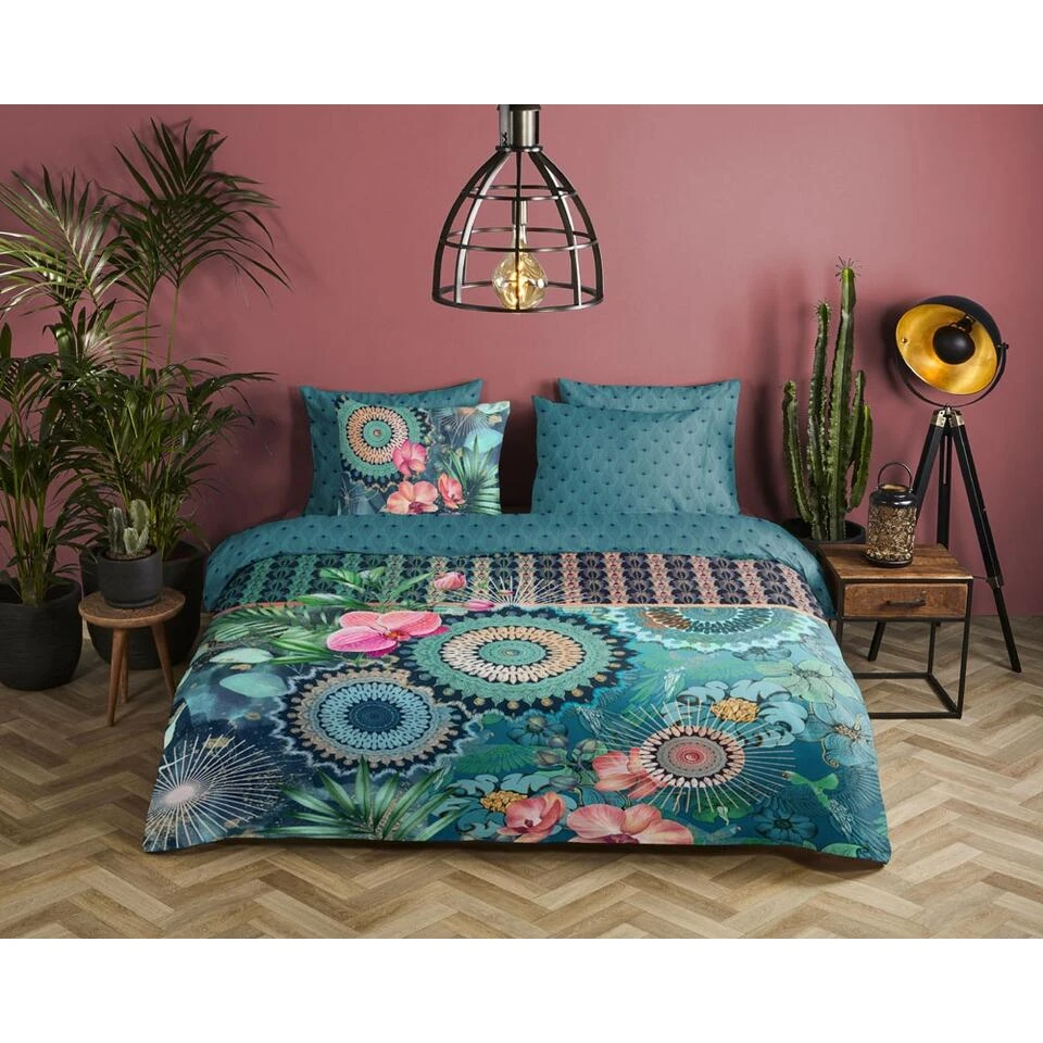 HIP Dekbedovertrek "Valdez" - Petrol - (140x220 Cm) 3 HIP Dekbedovertrek "Valdez" - Petrol - (140x220 Cm) - Afbeelding 3