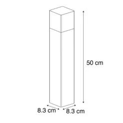 QAZQA Staande Buitenlamp Zwart Met Opaal Witte Kap 50 Cm - Denmark 6 QAZQA Staande Buitenlamp Zwart Met Opaal Witte Kap 50 Cm - Denmark -Huishoudelijke Voorwerpen Winkel 1000061889 0102