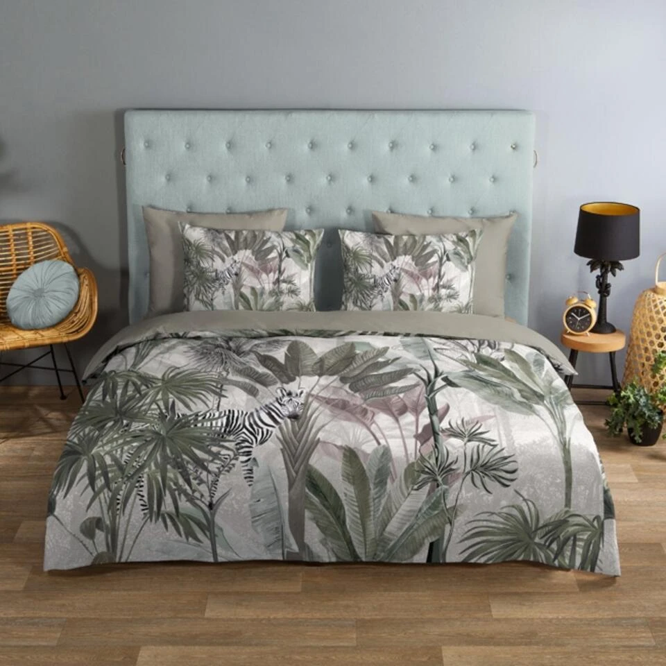 Good Morning Dekbedovertrek "Irene" - Groen - (200x220 Cm) 2 Good Morning Dekbedovertrek "Irene" - Groen - (200x220 Cm) - Afbeelding 2