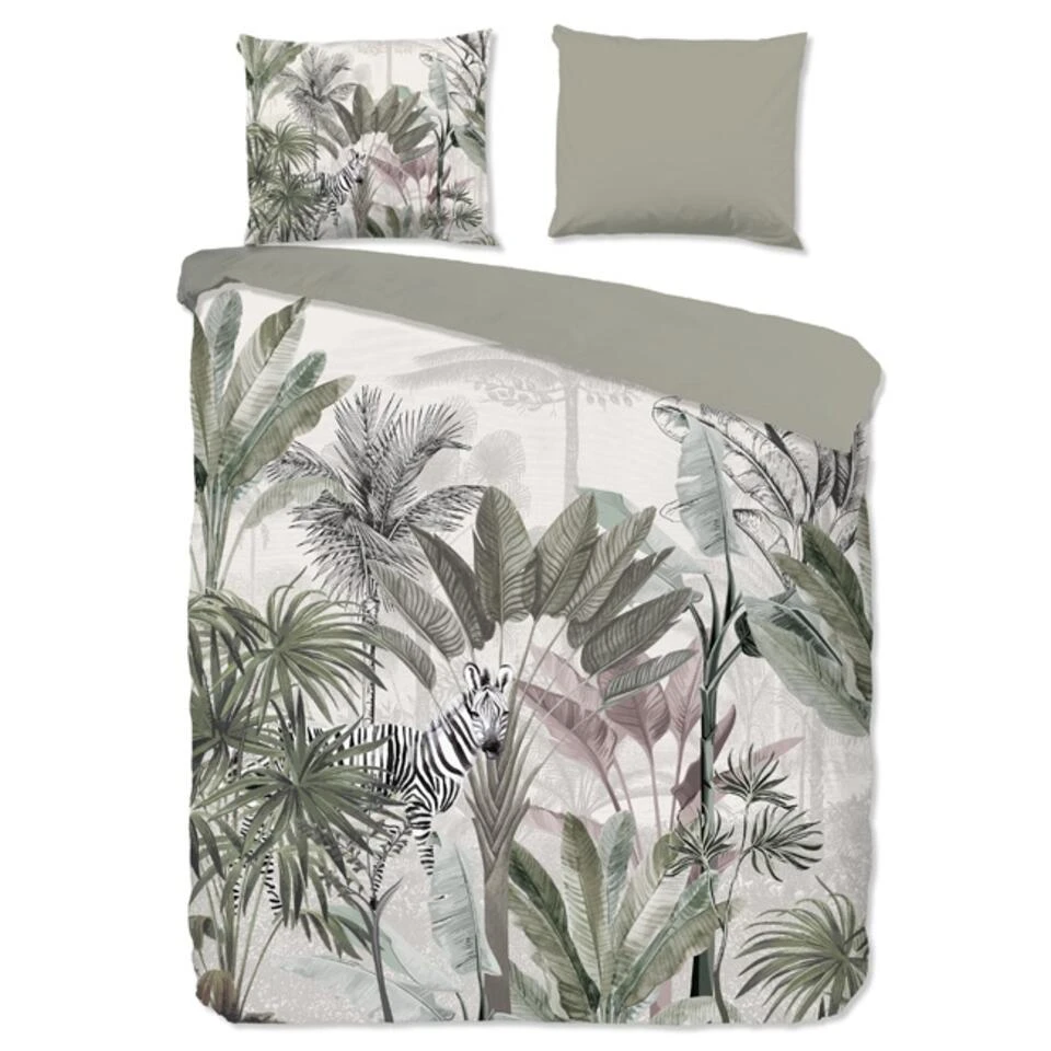 Good Morning Dekbedovertrek "Irene" - Groen - (200x220 Cm) 1 Good Morning Dekbedovertrek "Irene" - Groen - (200x220 Cm)