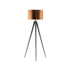 Beliani Staande Lamp STILETTO - Koper Metaal