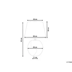 Beliani Tafellamp ARGUN - Zwart Keramiek -Huishoudelijke Voorwerpen Winkel 1000063810 0102