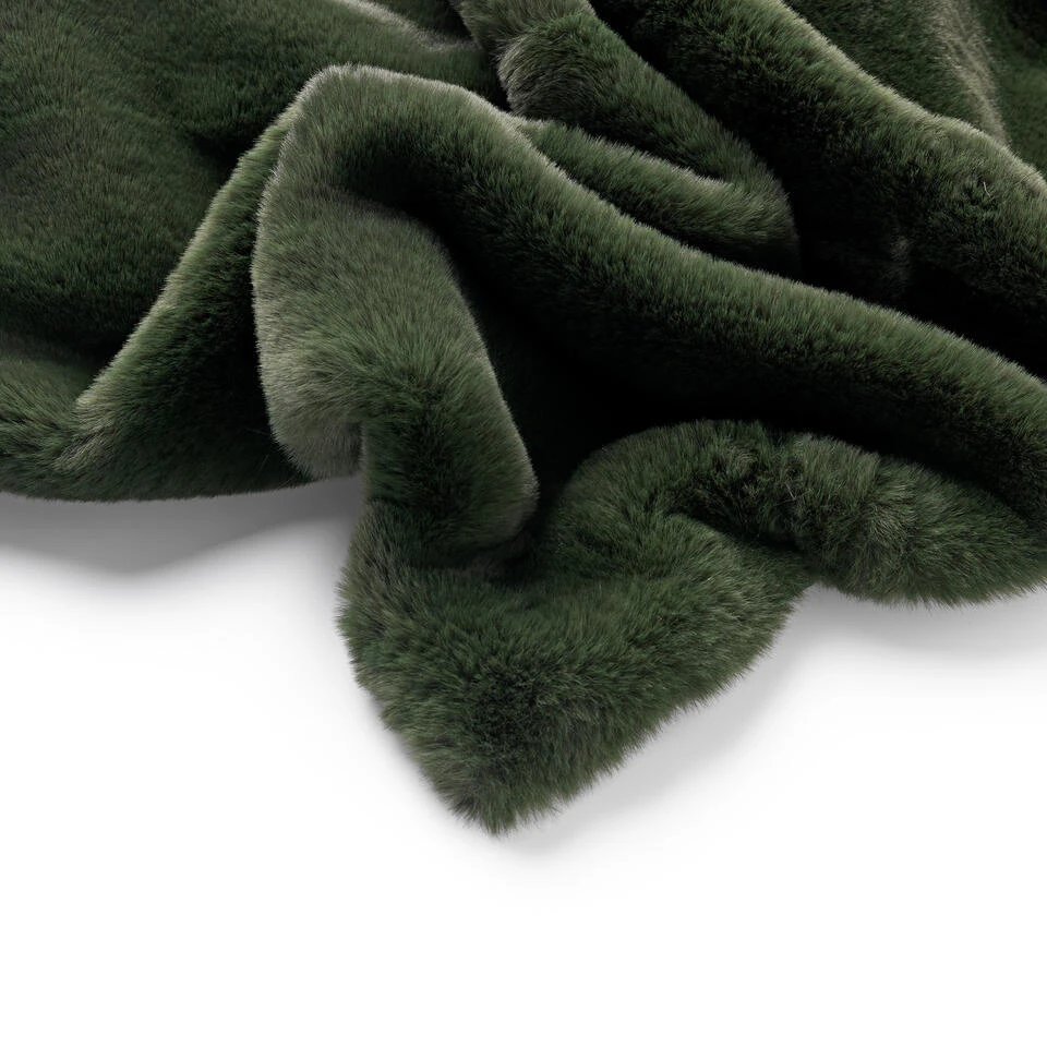 ZINZI - Plaid Unikleur 140x180 Cm Mountain View - Groen 3 ZINZI - Plaid Unikleur 140x180 Cm Mountain View - Groen - Afbeelding 3