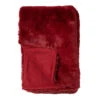 ZINZI - Plaid Unikleur 140x180 Cm Merlot - Rood