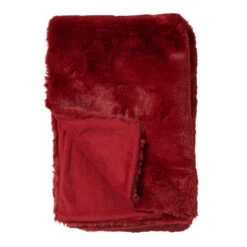 ZINZI - Plaid Unikleur 140x180 Cm Merlot - Rood