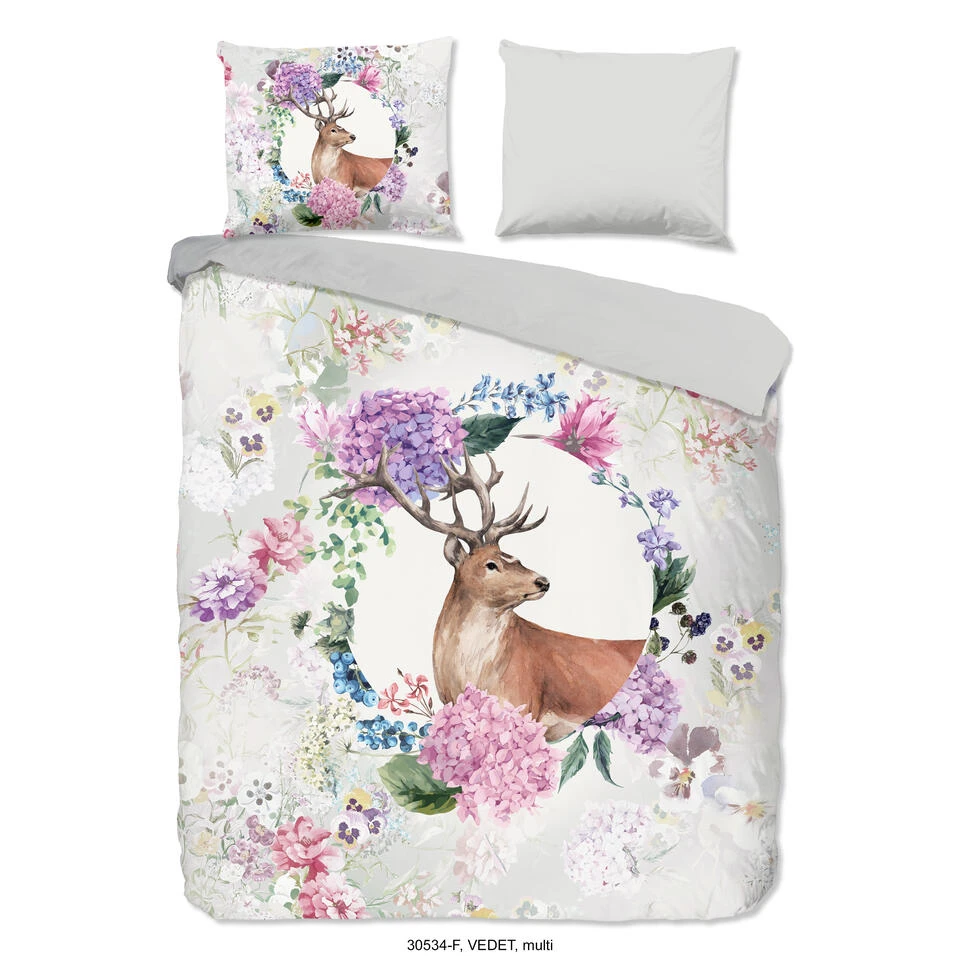 Good Morning Dekbedovertrek "Vedet" - Grijs - (240x220 Cm) 1 Good Morning Dekbedovertrek "Vedet" - Grijs - (240x220 Cm)