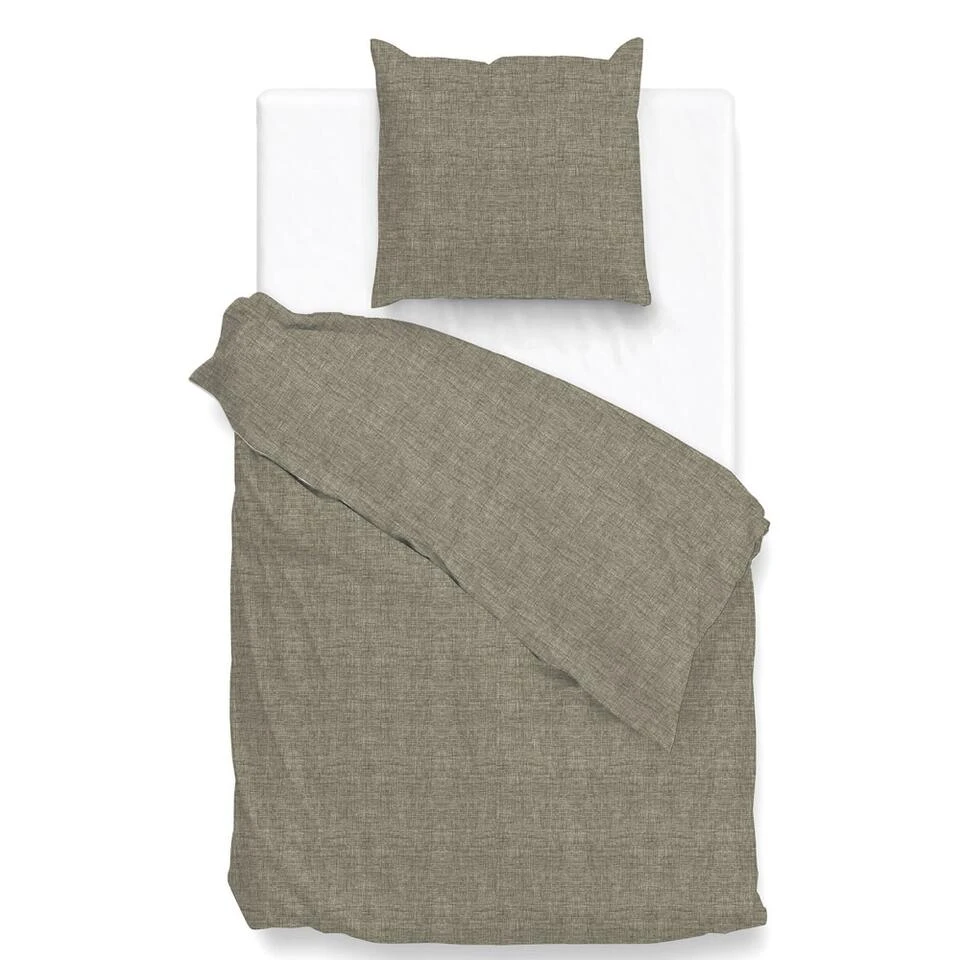Zo! Home Zo Home Dekbedovertrek Lino Palm Taupe-Lits-jumeaux (240 X 200/220 Cm) 2 Zo! Home Zo Home Dekbedovertrek Lino Palm Taupe-Lits-jumeaux (240 X 200/220 Cm) - Afbeelding 2