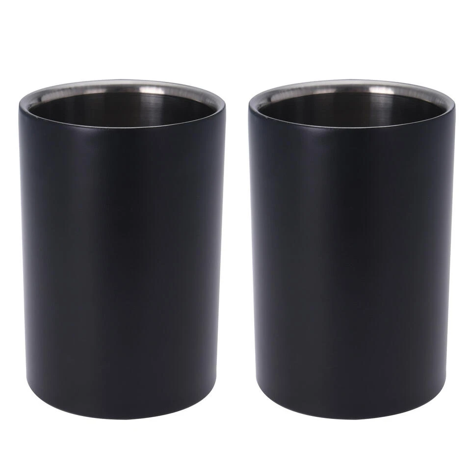 Merkloos Wijn-drankflessen Koelers - RVS - Dubbele Wand - D12 X H18 Cm 2 Merkloos Wijn-drankflessen Koelers - RVS - Dubbele Wand - D12 X H18 Cm - Afbeelding 2