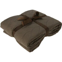 H&S Deken-dekentje-plaid - Polyester - Taupe - 200 X 220 Cm