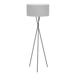 EGLO Fondachelli Vloerlamp - E27 - 151,5 Cm - Zwart/Grijs