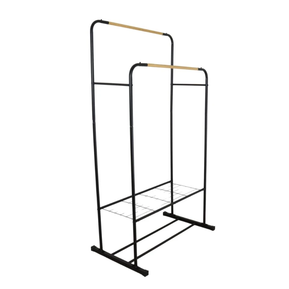 Orange85 Kledingrek Dubbel Zwart Metaal Garderoberek 1 Orange85 Kledingrek Dubbel Zwart Metaal Garderoberek