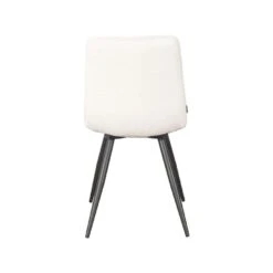 LABEL51 Eetkamerstoel Jelt 45x56x85 Cm - Ivory - Boucle -Huishoudelijke Voorwerpen Winkel 1000069218 0103
