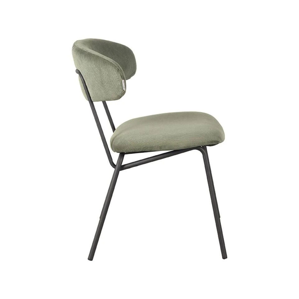 LABEL51 Eetkamerstoel Zack - Forest - Ribcord 3 LABEL51 Eetkamerstoel Zack - Forest - Ribcord - Afbeelding 3