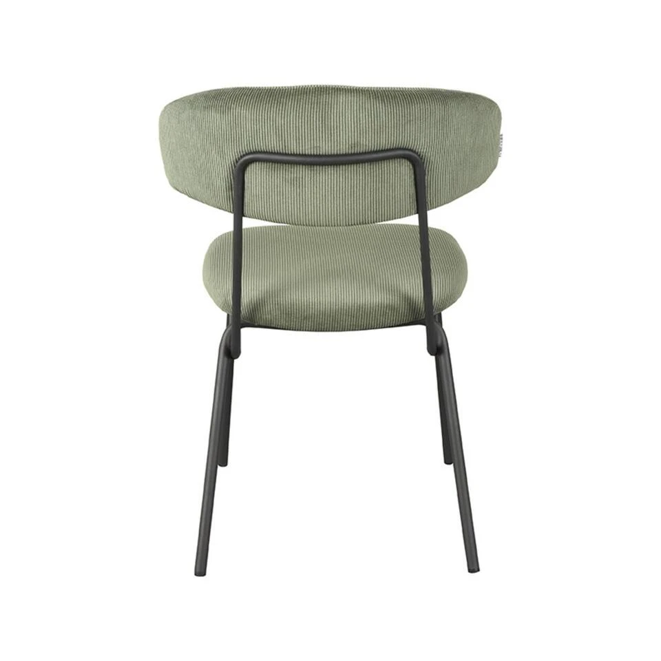LABEL51 Eetkamerstoel Zack - Forest - Ribcord 4 LABEL51 Eetkamerstoel Zack - Forest - Ribcord - Afbeelding 4