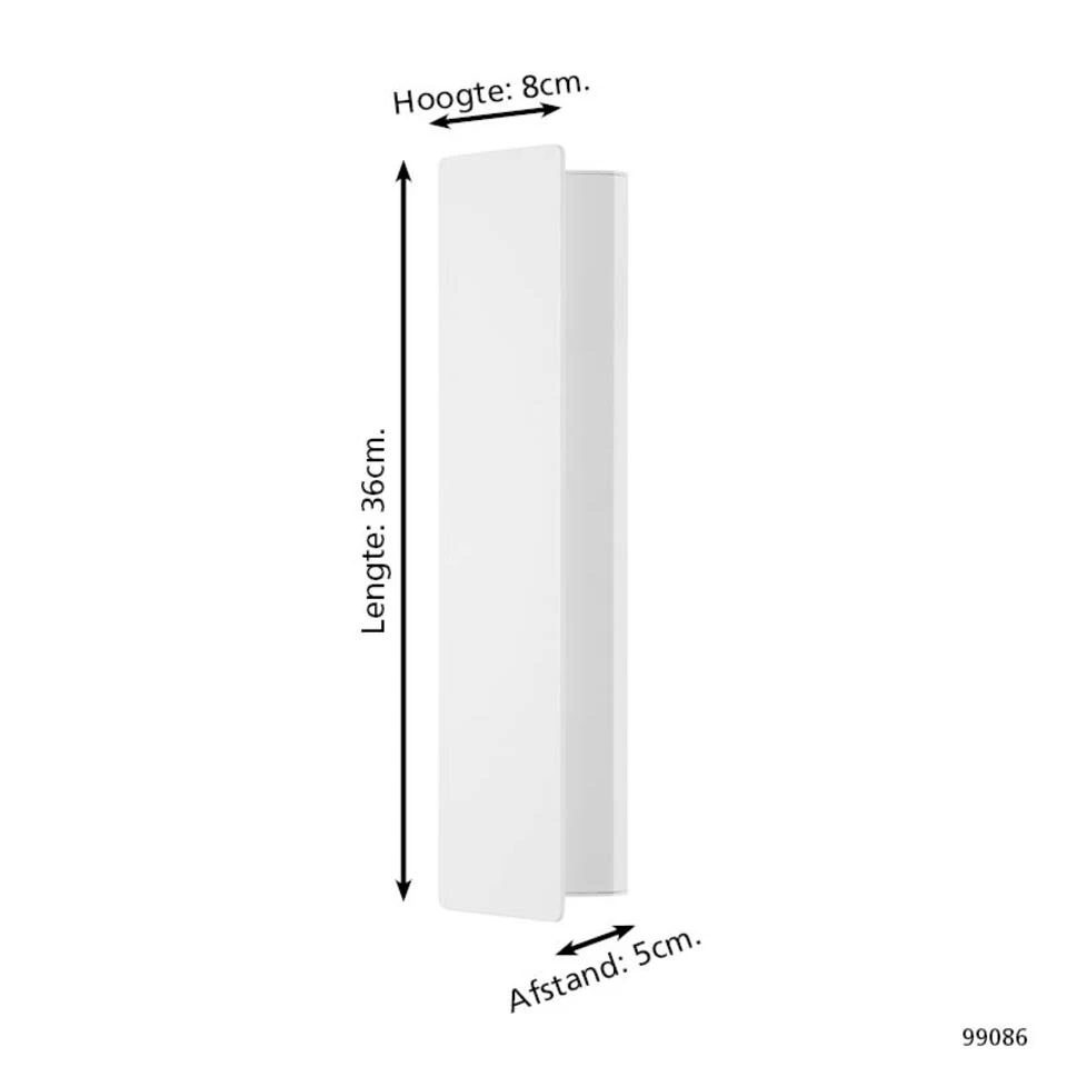 EGLO Zubialde Wandlamp - LED - 36 cm - Wit 4 EGLO Zubialde Wandlamp - LED - 36 cm - Wit - Afbeelding 4