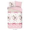 Good Morning Dekbedovertrek "Owl" - Roze - (140x220 Cm)