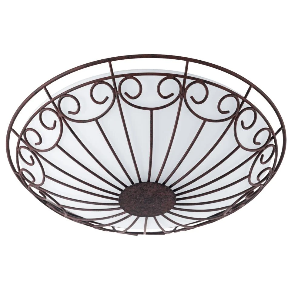 EGLO Colti Plafondlamp - E27 - Ø 35 cm - Antiek-Bruin/Wit gelakt 1 EGLO Colti Plafondlamp - E27 - Ø 35 cm - Antiek-Bruin/Wit gelakt