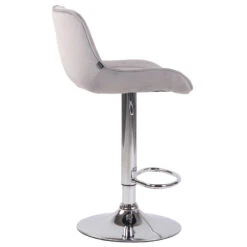 CLP Barkruk Lentini Chroomlook Frame Fluweel Zilverkleurig 5 CLP Barkruk Lentini Chroomlook Frame Fluweel Zilverkleurig -Huishoudelijke Voorwerpen Winkel 1000071036 0102