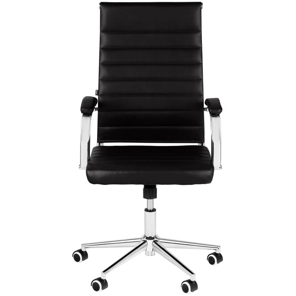 CLP Bureaustoel Mollis Kunstleer Zwart 2 CLP Bureaustoel Mollis Kunstleer Zwart - Afbeelding 2