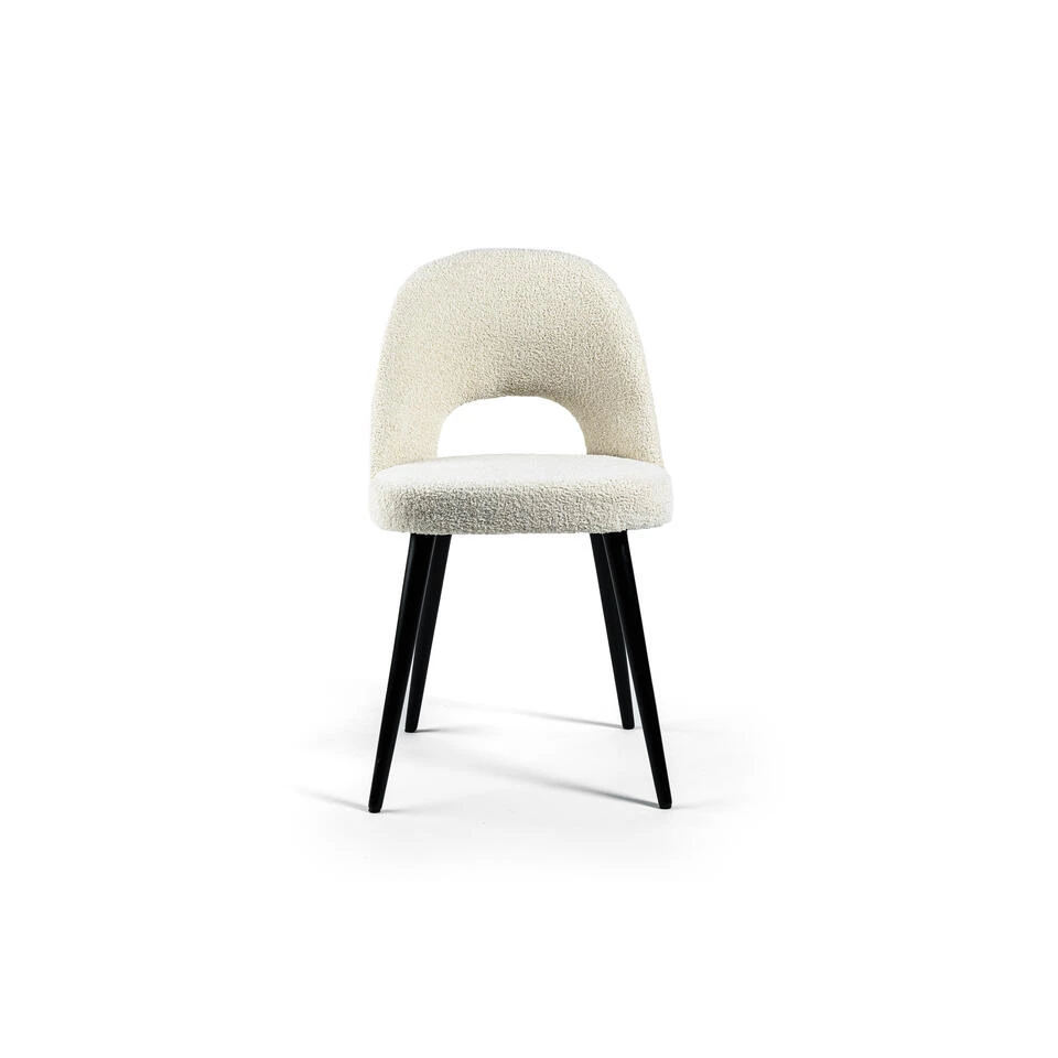 Giga Meubel Eetkamerstoel Teddy Wit - Zithoogte 50cm - Stoel Jacob 1 Giga Meubel Eetkamerstoel Teddy Wit - Zithoogte 50cm - Stoel Jacob